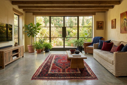 Hand-Knotted Persian Tuyserkan Rug - 4’11”x9’