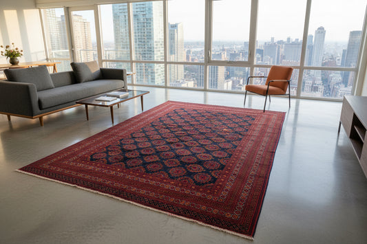 Hand-Knotted Bokhara Rug - 6’5”x9’10”