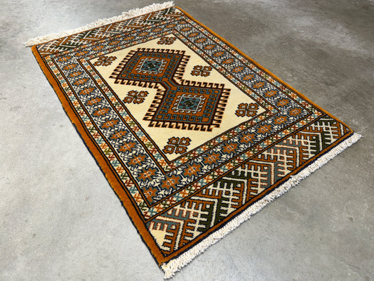Hand-Knotted Bokhara Rug - 2’2”x3’1”