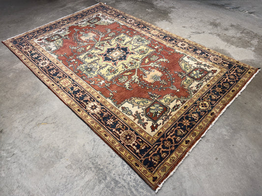 Hand-Knotted IndoSerapi Rug - 5’2”x7’9”