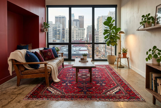 Hand-Knotted Persian Nahavand Rug - 5’1”x8’11”