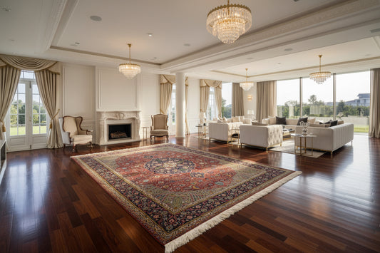 Hand-Knotted Persian Tabriz Rug - 9’10”x13’5”
