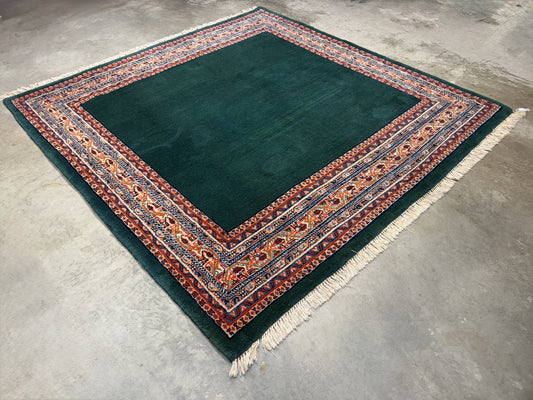 Hand-Knotted Persian Sarouk Gabbeh Rug - 6’9”x6’9”