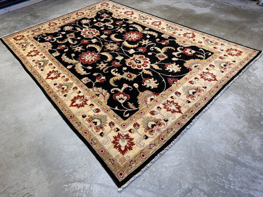 Hand-Knotted Peshawar Rug - 7’7”x10’6”