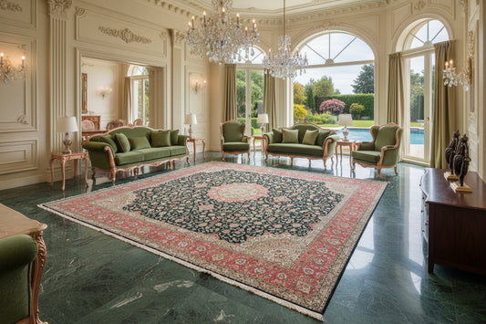 Hand-Knotted 70 Raj Persian Tabriz Rug - 11’6”x16’7”