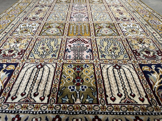 3x5 Luxurious Fine Hand-Knotted 100%Silk Persiane Qume Rug Handmade Gold