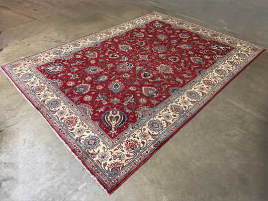 Hand-Knotted Persian Tabriz Rug - 9’9”x13’4”