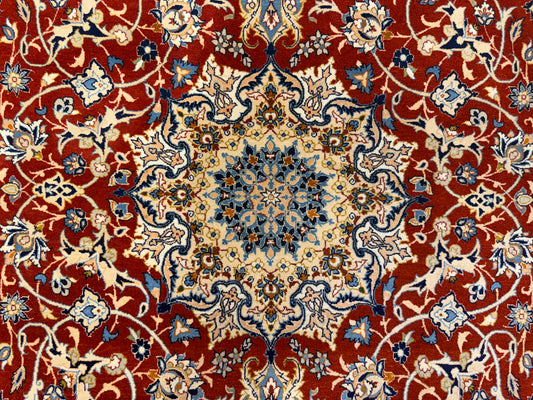 Hand-Knotted Antique Persian Isfahan Rug - 3’4”x5’6”