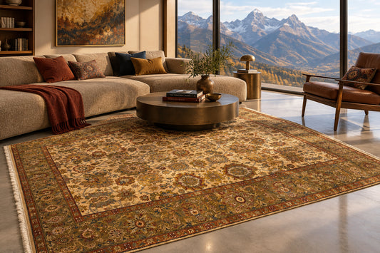 Hand-Knotted Agra Rug - 9’x12’