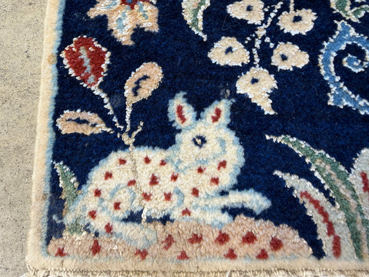 Hand-Knotted Persian Nain 9 La Rug - 1’5”x1’7”