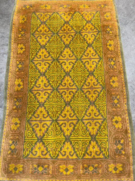 2'9"x4'2" Hand-Knotted 100% Wool Pile Oriental Area Rug - Carpet