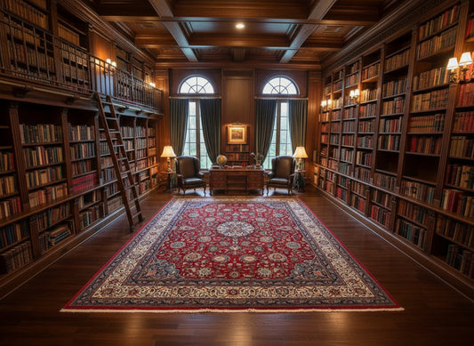 9'3"x12'6" Hand-Knotted 100% Wool Pile Mashade Rug