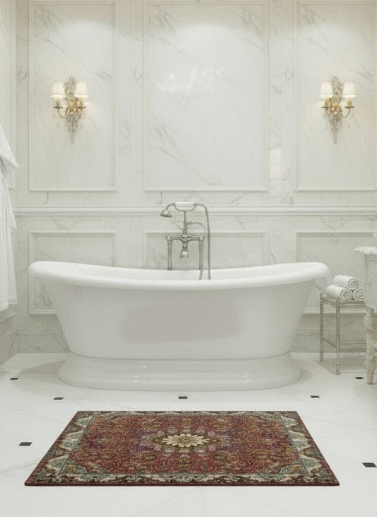 2'x3' Very Fine Hand-Knotted Wool & Silk Tabrize Rug