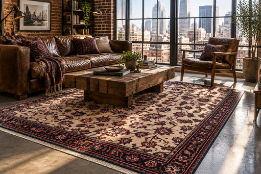 5'1" x 10'3" Hand-Knotted 100% Wool Pile Nahavande Area Rug - Carpet