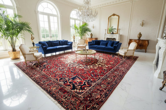 10'2"x13'1" Hand-Knotted 100% Wool Pile Bakhtiarie Rug