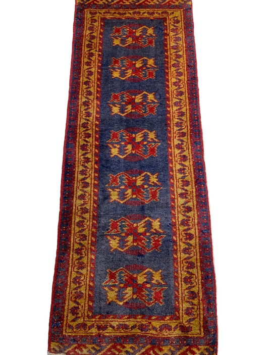 1'6"x4'0" Hand-Knotted 100% Wool Pile Oriental Runner Rug