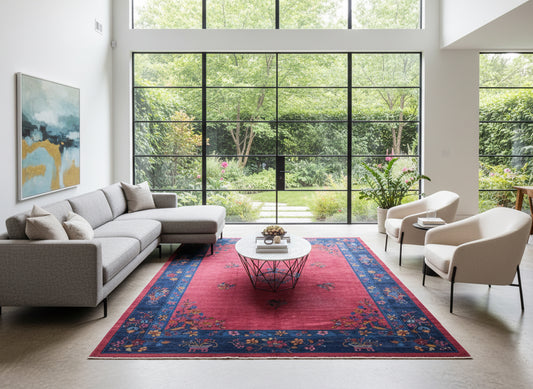 9'x12' Collector Antique Hand-Knotted 100% Wool Pile Art Deco Nichols Rug