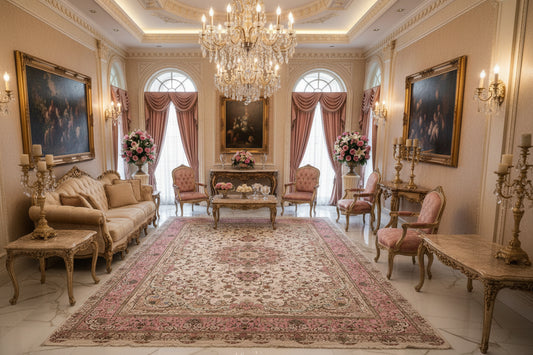 8'2"x11'8" Extra Fine 80-Raj Hand-Knotted Wool & Silk Tabrize Rug