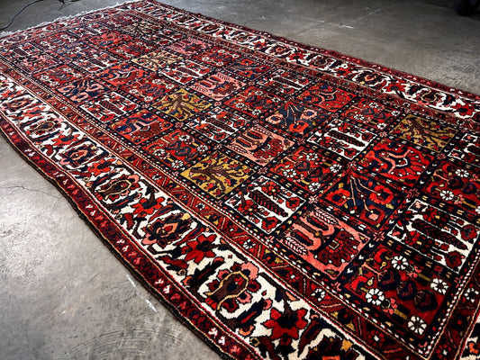 5'4" x 10'4" Hand-Knotted 100% Wool Pile Bakhtiarie Area Rug