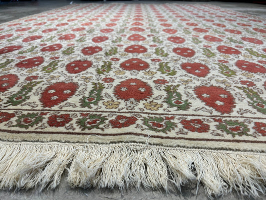 6'1"x9'2" Hand-Knotted 100% Wool Pile Turkish Carpet - Area Rug