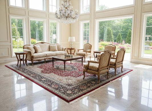 9'x12' Hand-Knotted 100% Wool Pile Tabrize Carpet - Area Rug