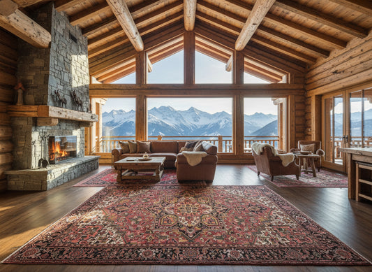 9'7"x12'8" Hand-Knotted 100% Lamb Wool Herize Carpet - Area Rug