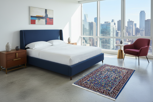 3'x4'9" Hand-Knotted 100% Wool Pile Tree of Life Carpet - Kermane Area Rug