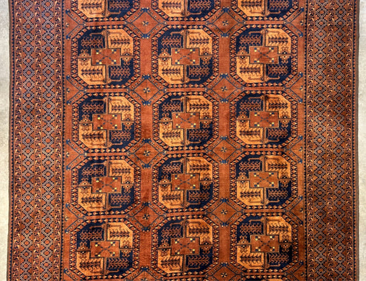 8'8"x12'1" Hand-Knotted 100% Wool Pile Bokhara Rug