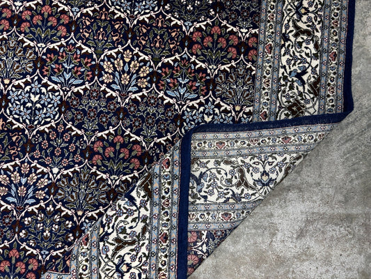 7'3"x10'10'' Hand-Knotted 100% Wool Pile Hereke Area Rug