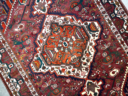 6'5"x9'9" Hand-Knotted 100% Wool Pile Bakhtiarie Carpet - Area Rug