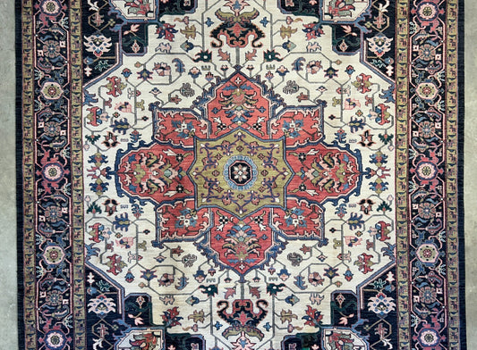 9'x11'10" Hand-Knotted 100% Wool Pile IndoHeriz Rug