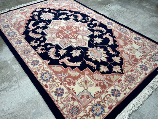 6'x 9' Hand-Knotted 100% Wool Carpet - Herize Design Area Rug