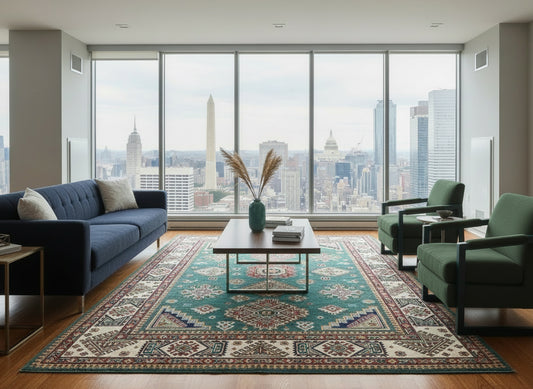 7'x10' Hand-Knotted 100% Wool Carpet - Fine Kazak Area Rug