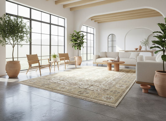 9'x12' Hand-Knotted 100% Wool Pile Oriental Rug