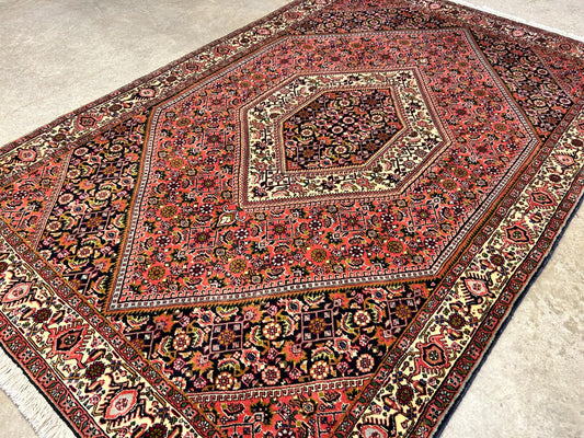3'8"x5'7" Hand-Knotted 100% Wool Bidjare Carpet - Area Rug