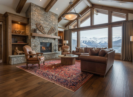 Collector Item - 8'6"x11'4" Antique Fine Wool Herize Hand-Knotted Rug