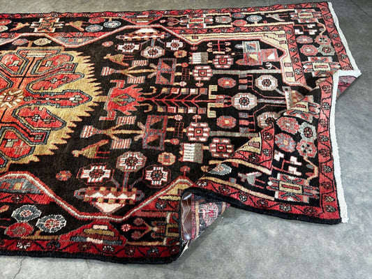 4'9" x 10'8" Hand-Knotted 100% Wool Pile Nahavande Area Rug - Carpet