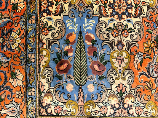 6'7"x10'5" Hand-Knotted 100% Lamb Wool Bakhtiarie Carpet - Area Rug