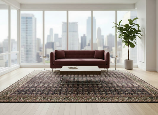 8'x11' Hand-Knotted 100% Wool Pile Hereke Area Rug - Carpet