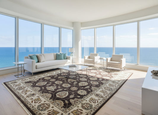 9'x12' Hand-Knotted 100% Wool Pile Lilian Design Carpet - Area Rug