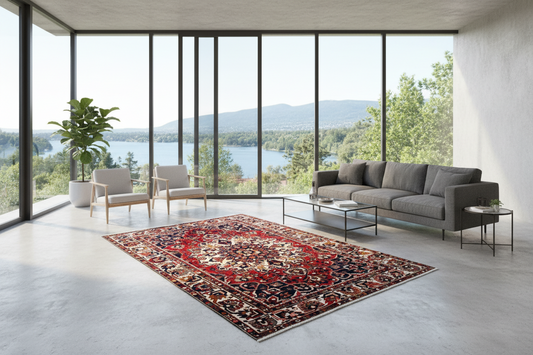 6'11"x10'4" Hand-Knotted 100% Wool Carpet - Bakhtiarie Area Rug