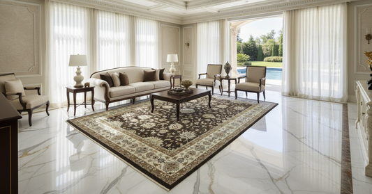 9'x11'10" Hand-Knotted 100% Wool Pile Pishawar Rug