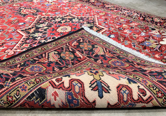 5'0" x 6'2" Hand-Knotted 100% Wool Pile Geometric Herize Area Rug