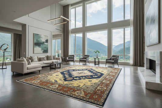 8’x10’1” Hand-Knotted 100% Wool Pile Indoserapi Area Rug - Carpet