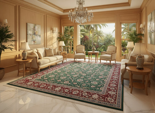 9'2"x12'8" Hand-Knotted 100% Wool Pile Oriental Rug