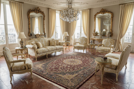 6'5"x9'10" Exquisite Hand-Knotted 100% Silk Qume Rug