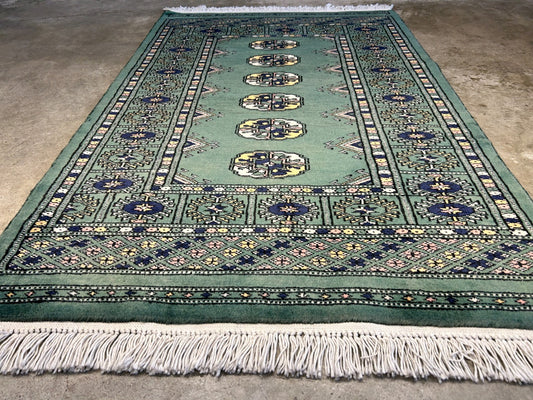 2'8"x4'1" Hand-Knotted 100% Wool Pile Bokhara Rug