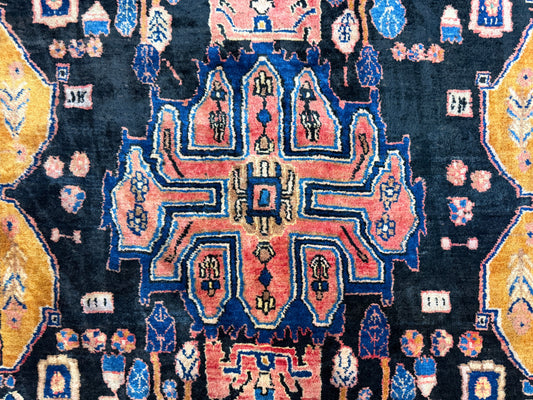 Hand-Knotted Persian Nahavand Rug - 5'4"x10'7"