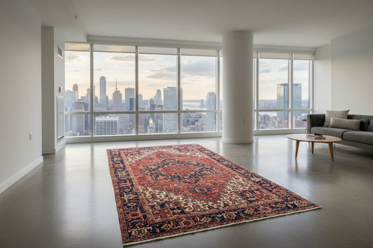 Hand-Knotted Persian Heriz Rug - 8’6”x12’3”