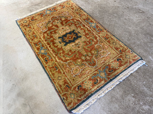 Hand-Knotted IndoHeriz Rug - 2’x3’